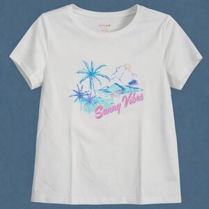 NWT Girl XXL Cat & Jack 'Sunny Vibes' Graphic Tee